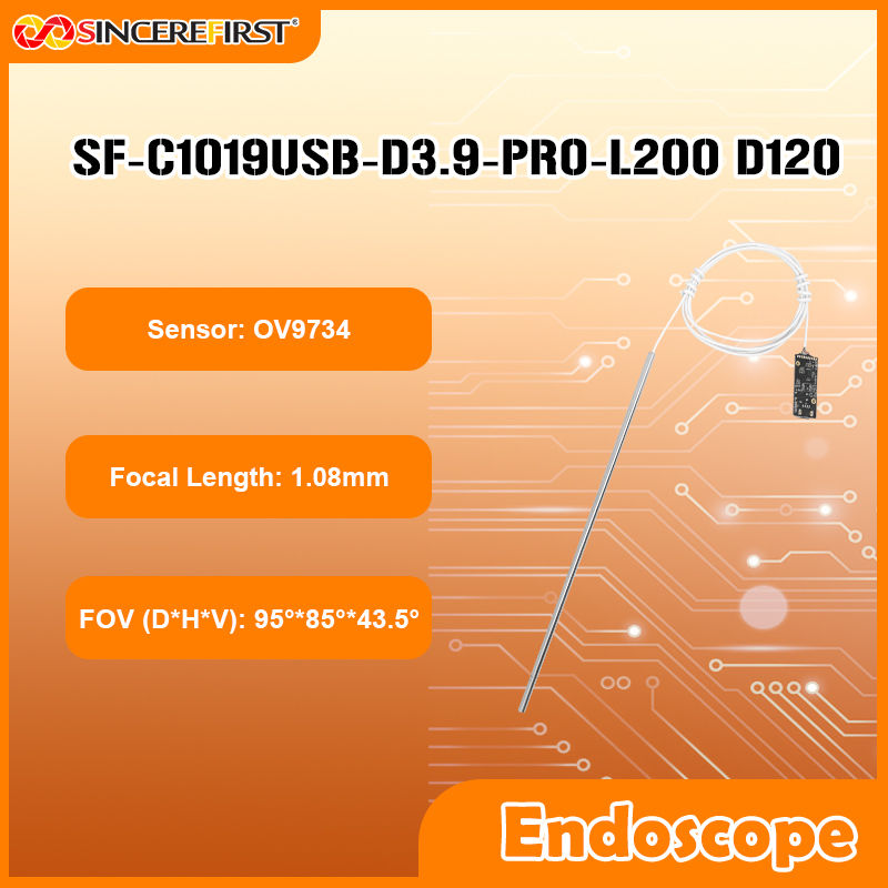 Medical All-Glass Lens Separated LED OV9734 Sensor 1MP Endoscope Camera Module
