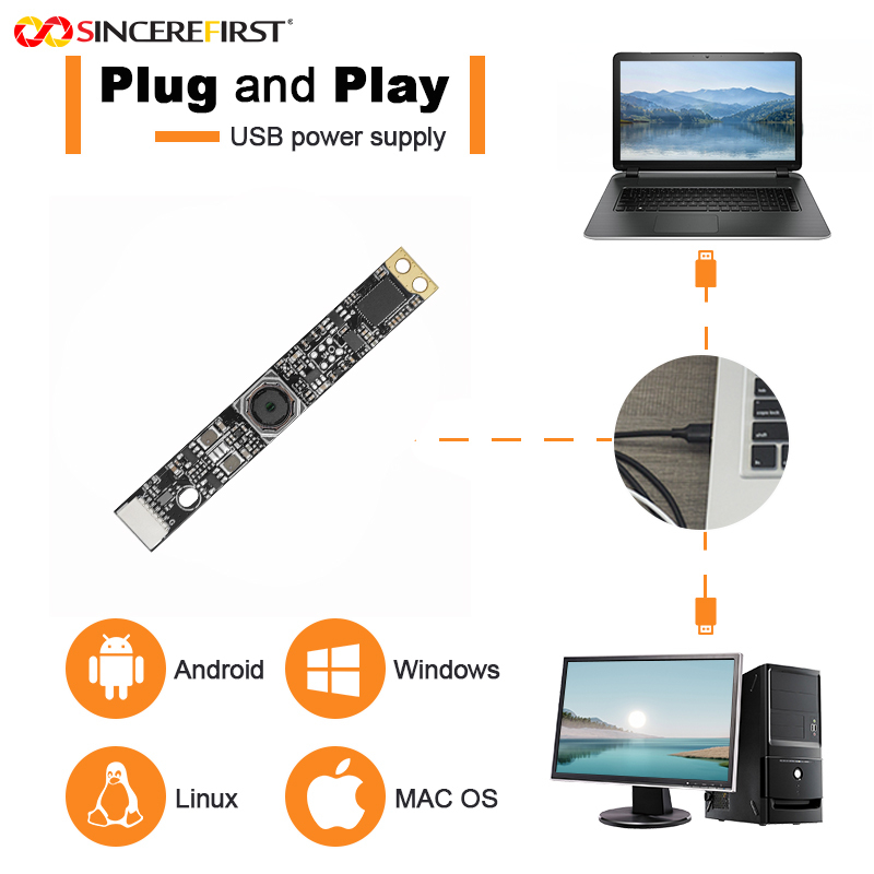 Low-Light 5MP OV5648 CMOS Color Sensor USB2.0 Camera Module