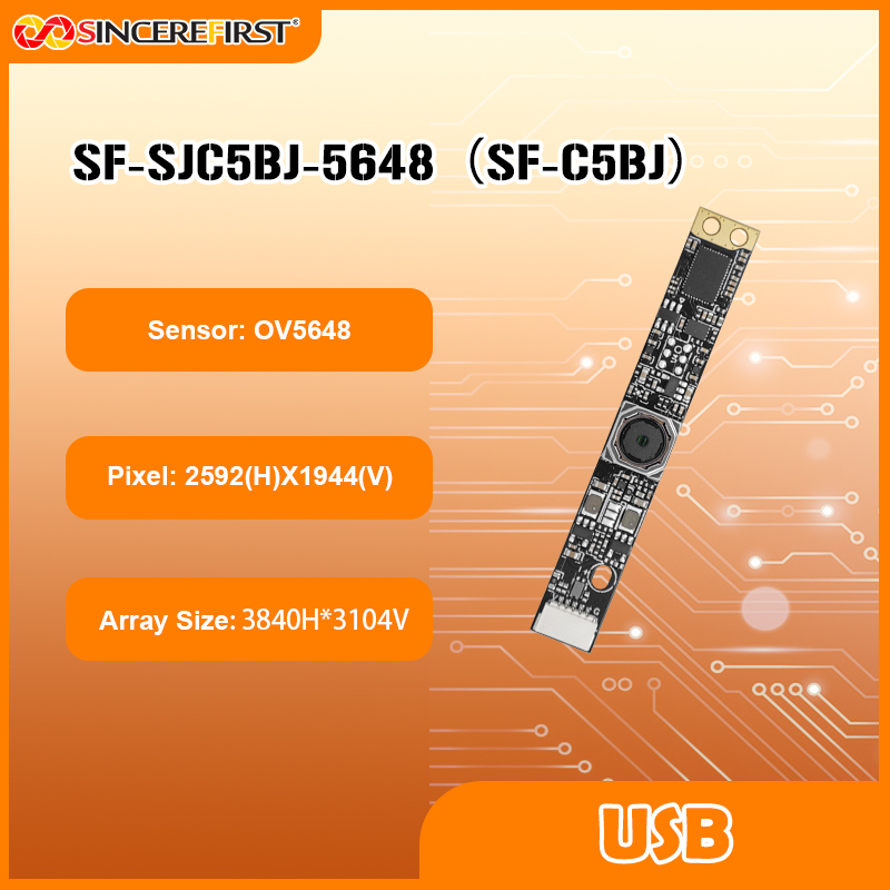Low-Light 5MP OV5648 CMOS Color Sensor USB2.0 Camera Module