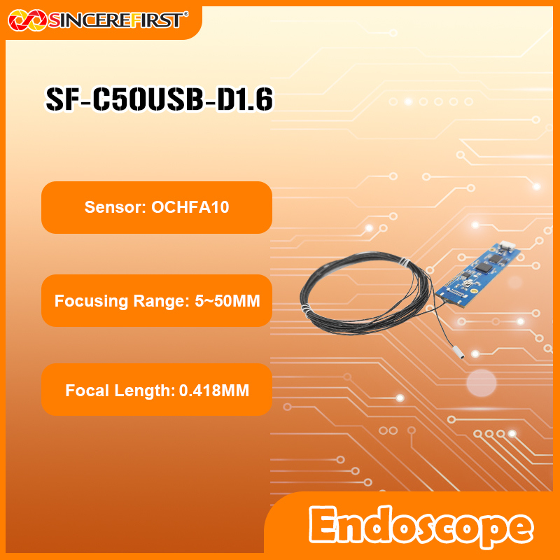 Plastic Lens OmniVision OCHFA10 Separated USB2.0 Endoscope Camera Module With Steel Shell